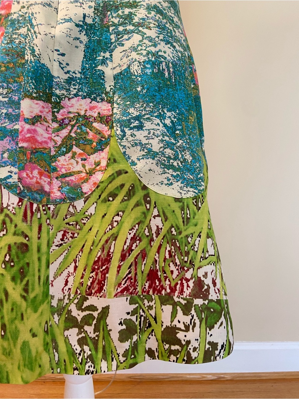 Tracy Reese Anthropologie Silk Monet Inspired Floral Pink Blue Green Dress $349 - Picture 15 of 16